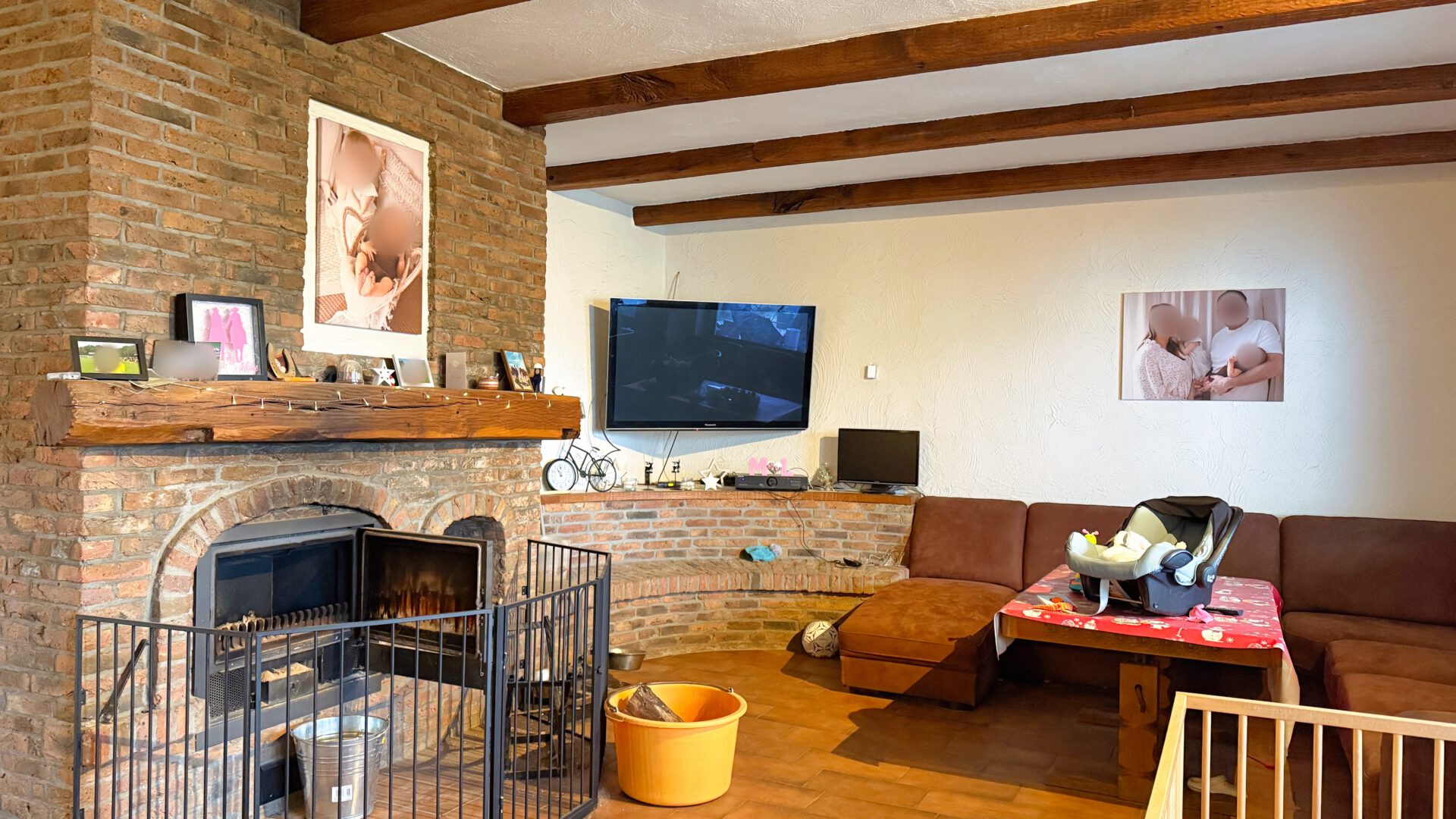 Wohnbereich mit Kaminofen